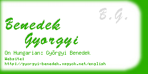 benedek gyorgyi business card